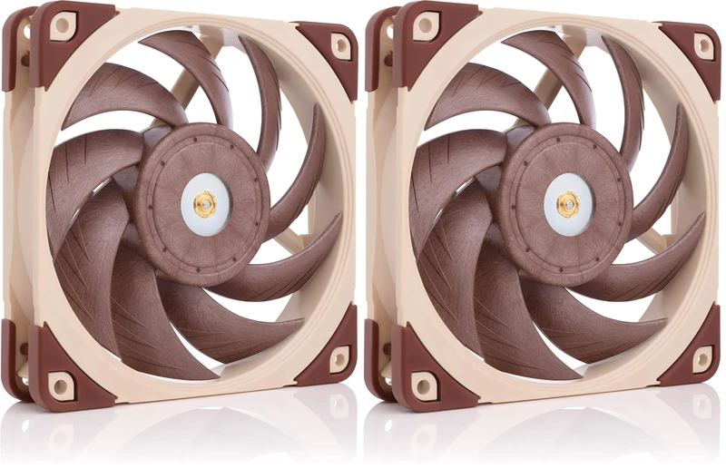 Noctua NF-A12x25 PWM, Premium Quiet Fan, 4-Pin (120mm, Brown) (Pack of 2)