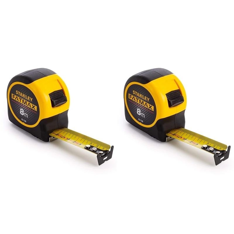 STANLEY FATMAX 8m Metric Tape Measure Blade Armor (Pack of 2)