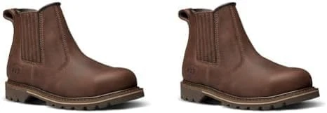 V12 Unisex Rawhide Chelsea Boots, Brown, 8 UK (Pack of 2)