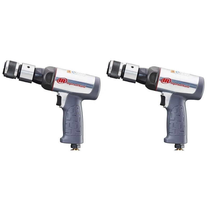 Ingersoll Rand Air Hammer Kit 123MAXHK, Pneumatic Hammer with Short Hexagonal Barrel, Anti-Vibration Tool with Quick-Change Retainer, with 5 Chisels and Case (Pack of 2)