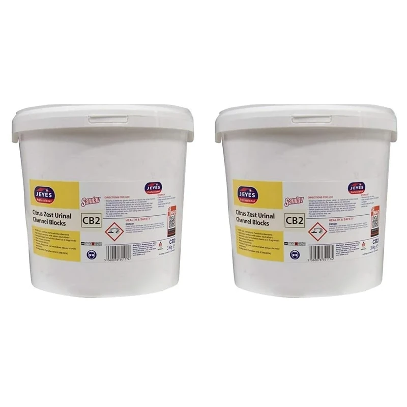 Jeyes JY34117 Sanilav Urinal Channel Blocks, Citrus, 3 kg (Pack of 2)