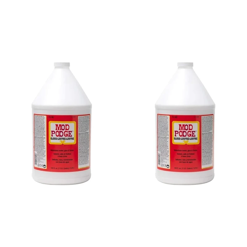 Mod Podge Gloss Waterbase Sealer, Glue and Finish - 1 gal (Pack of 2) - Image 1