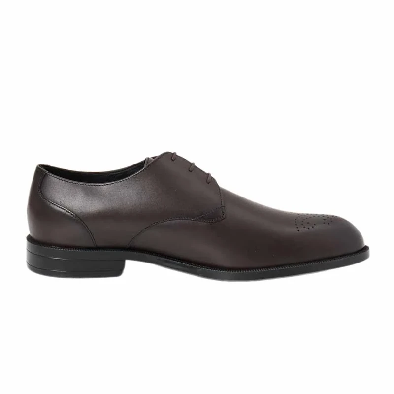 BOSS Men's Tayil_Derb_brlt Derby, Dark Brown, 10 UK