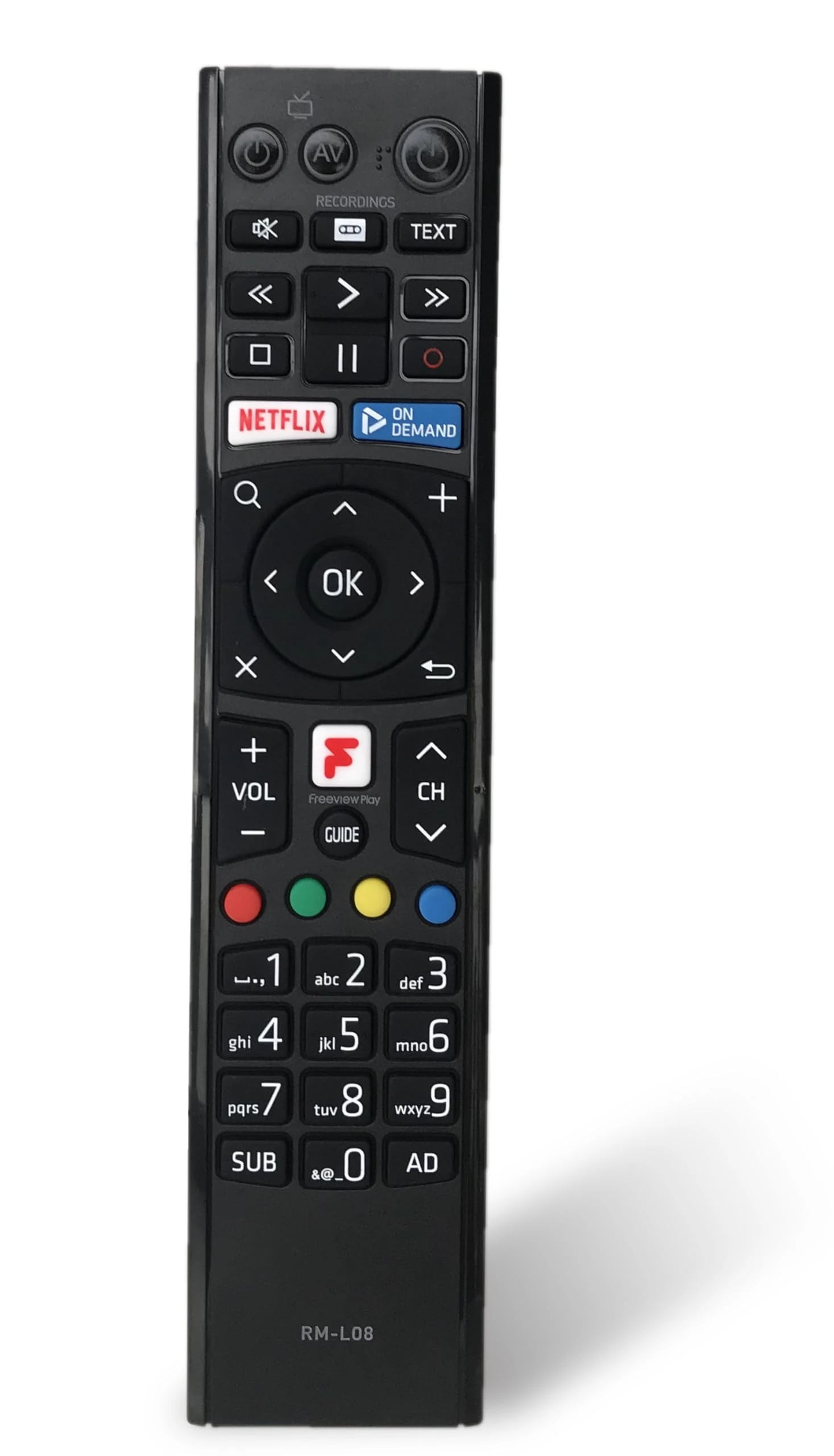 Replacement Remote Control RM-L08 for Humax FVP-4000T FVP-5000T FVP-5000 Freeview Play HD TV Recorder