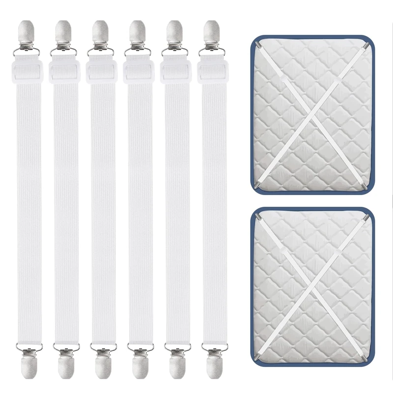 Carehabi Sheet Clips, White, 55–250 cm