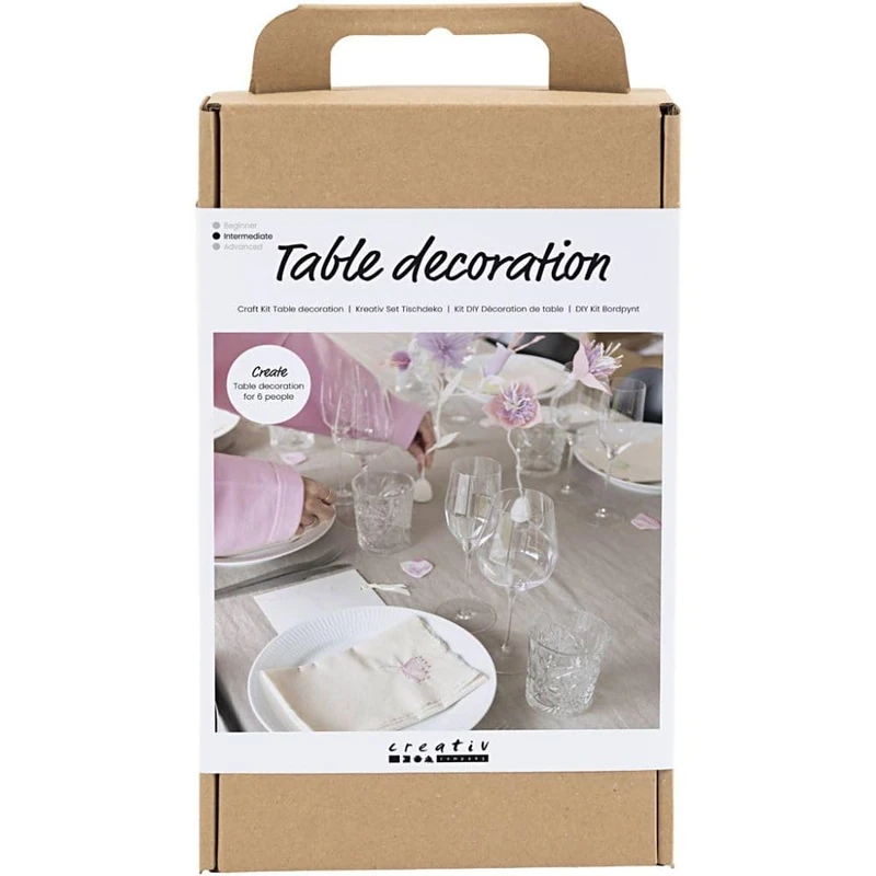 Craft Kit Table Decoration - Create Your Own Table Setting in Pastel Colours - Intermediate Level Craft Kit - Image 1