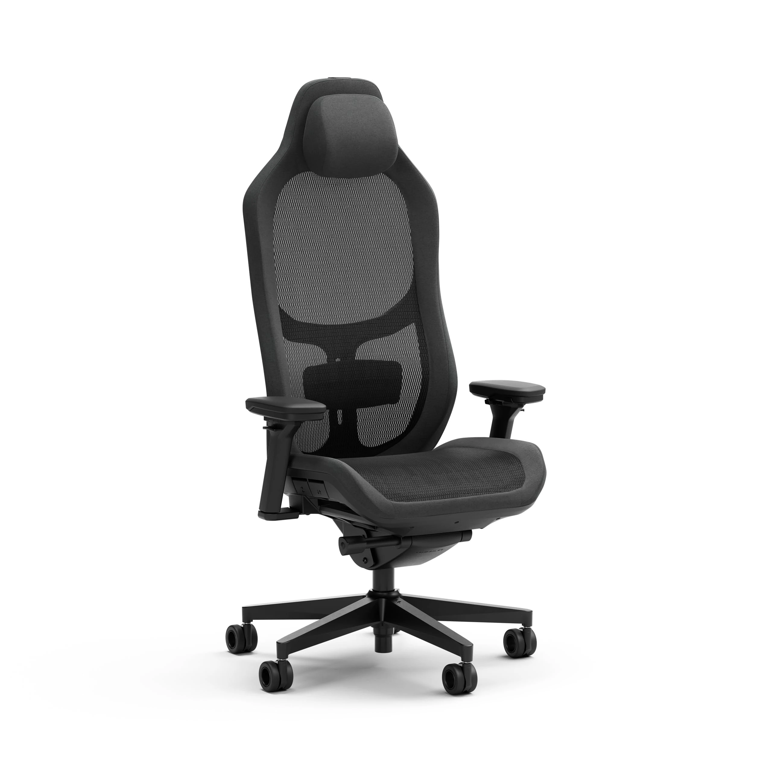 Fractal Design Refine Mesh Dark Gaming Chair - Ergonomic Office Desk Chair Functionality with 4D Adjustable Armrests, High-Back Support, Lumbar Cushion, and Breathable Mesh