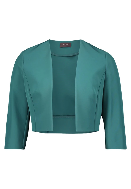 Vera Mont Women's Box Pleat Bolero Jacket, Dark Emerald, 18