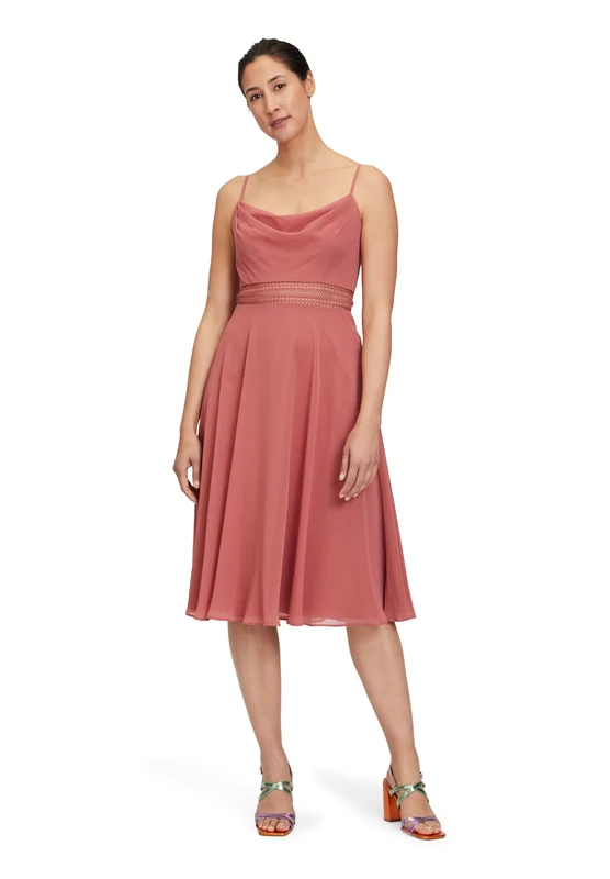 Vera Mont Women's Dress, Bright Rust, 6 - Image 1