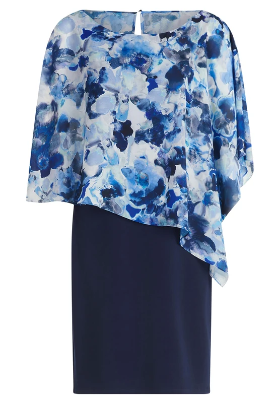 Vera Mont Women's Cocktail Dress, Dark Blue/Blue, 24