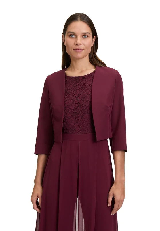 Vera Mont Women's Bolero Blazer, Deep Wine, 18