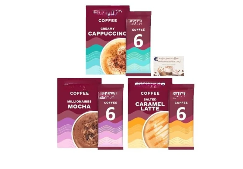 Costa Coffee Delights Collection - Salted Caramel Latte, Creamy Cappuccino, Millionaires Mocha (18 Sachets Total)