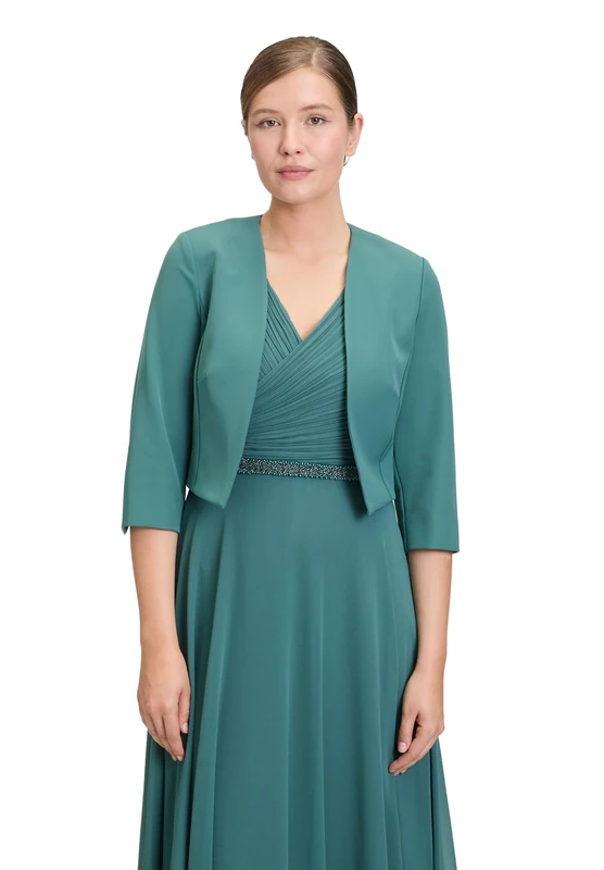 Vera Mont Women's Bolero Blazer, Dark Emerald, 10