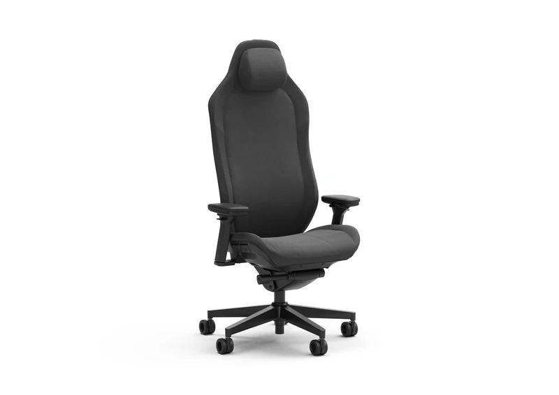 Fractal Design Refine Fabric Dark Gaming Chair - Ergonomic Office Desk Chair Functionality with 4D Adjustable Armrests, High-Back Support, Lumbar Cushion, and Premium Fabric