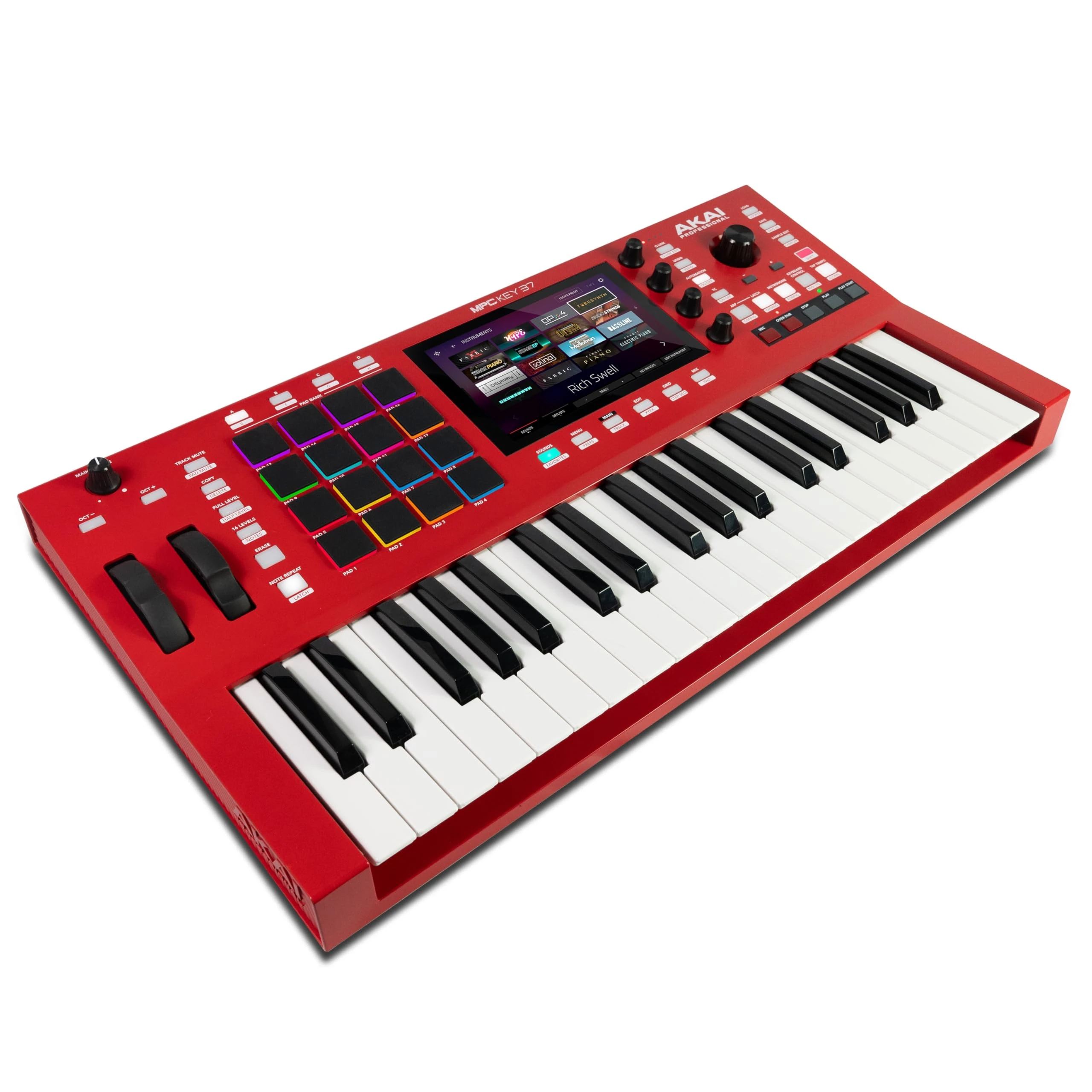 Akai Professional MPC Key 37 Standalone Production Synthesizer, Drum Machine, MIDI Keyboard, with Wi-Fi, Bluetooth, Touchscreen, Plug-ins, and Native Instruments Integration