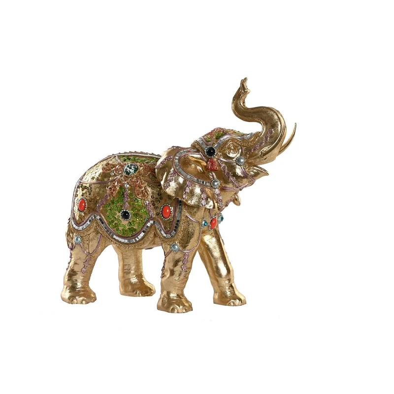 Resin Figure 33 x 15.5 x 31 cm Dorado Elephant