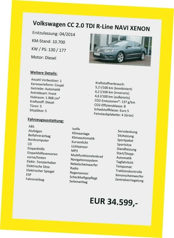 EICHNER Haft-Tasche A4 Yellow
