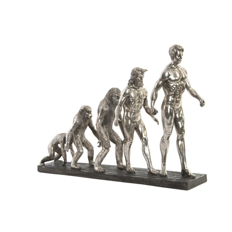 Resin Figure 55x18x42 Evolucion Man CHROMADO - Image 1
