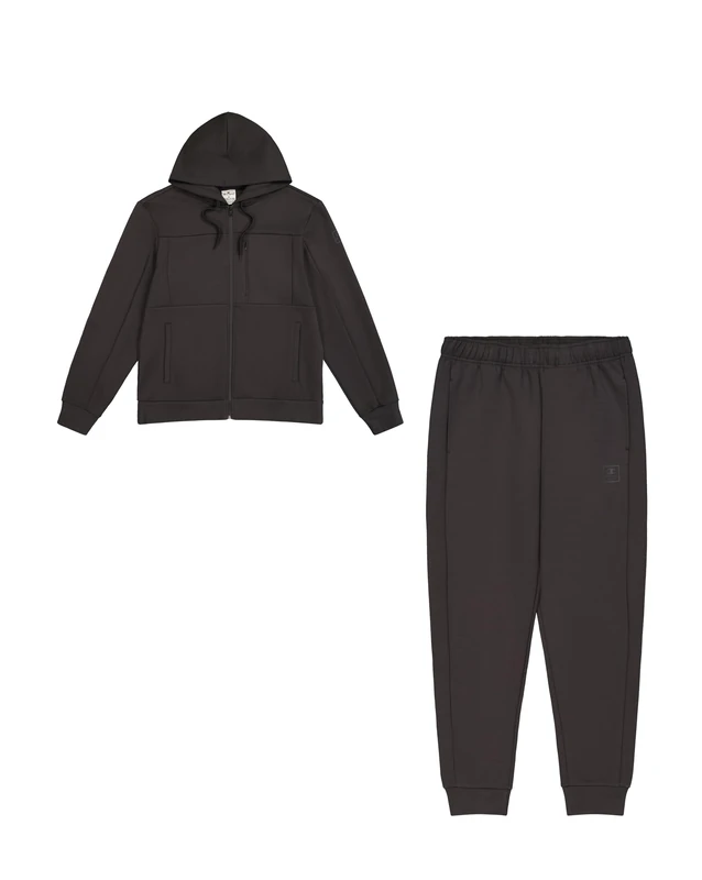 Champion Men's Legacy C-tech (220410) -Tcv Stretch Poly-Cotton Interlock Hooded Tracksuit, Black (ES503), XS