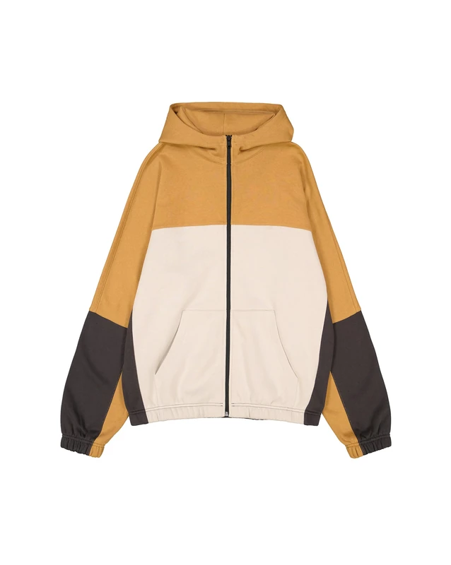 Champion Legacy C-Tech (220399) - Soft Compact Poly Fleece Full-Zip Hoodie, Tobacco/Silver Grey (TBO/SVL/PHA), M Men FW24, Tobacco/Silver Grey (Tbo/Svl/Pha), M