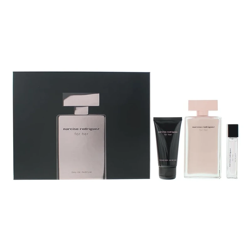 NOVA ENGEL Narciso Rodriguez For Her Eau De Perfume Spray 100Ml Set 3 Pieces