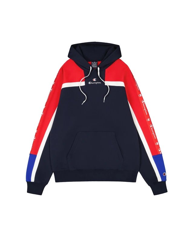 Champion Men's Legacy Retro Sport (220331) -Soft Compact Poly Fleece Hooded Sweatshirt, Blue (BS501), S