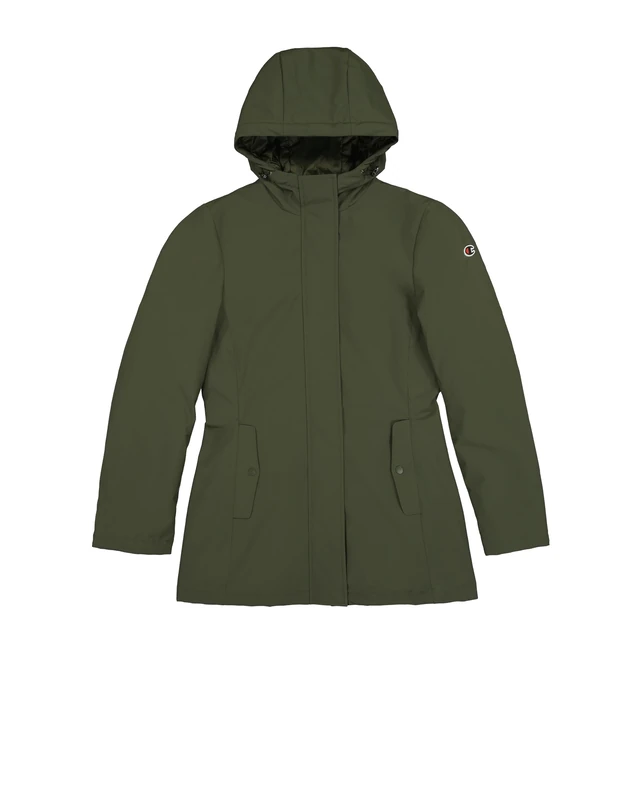 Champion Legacy Outdoor W (117570) - Bonded Stretch Nylon 178 g Hooded Padded Jacket, Forest Green (FON), M Women FW24, Forest Green (FON), M - Image 1