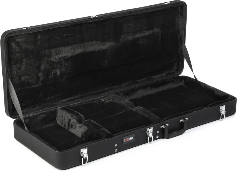 Gator Cases GWE-TODFRHN Deluxe Wooden Guitar Case for Nylon String Electric Guitars Ibanez Tim Henson TOD and FRH Series, black - Image 1