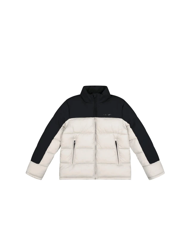 Champion Legacy Outdoor (220346) - WR Thin Nylon Ripstop Cirè 37 g High-neck Jacket, Multicolour Grey Silver/Black (SVL/NBK) XXL Men FW24, Silver Grey/Black (SVL/NBK), XXL