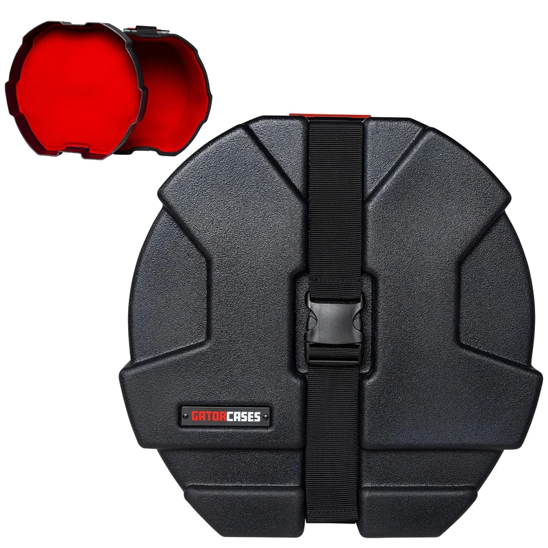 Gator Cases GPC1209 Grooves Roto Snare Drum Case – Durable Black Drum Case for 12-Inch Snare – Heavy-Duty Protection for Drummers, Touring, Studio