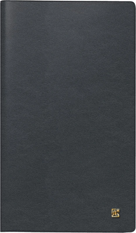 BRUNNEN Pocket Calendar Model 746 2025 | A6, Leather, Black