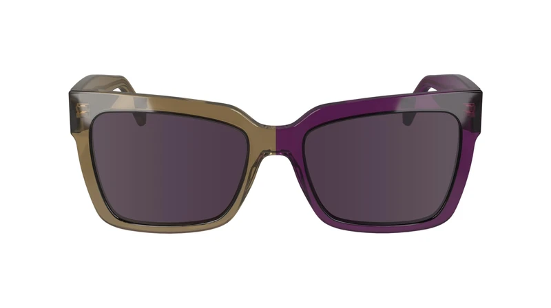 Calvin Klein Jeans Women's Sunglasses CKJ24606S - Brown To Violet with Solid Violet Lens