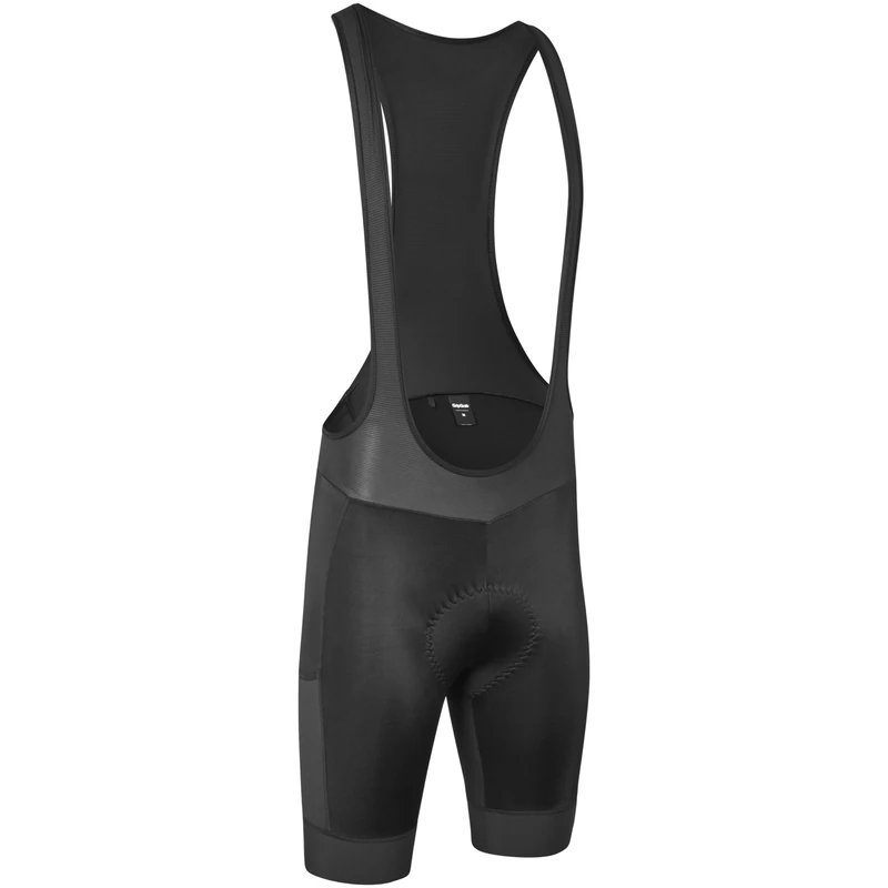 GripGrab Ride Padded Men's Cycling Bib Shorts Road Mountain Gravel Bike Bib Shorts with Leg Pocket UPF Summer Cycle Shorts Black