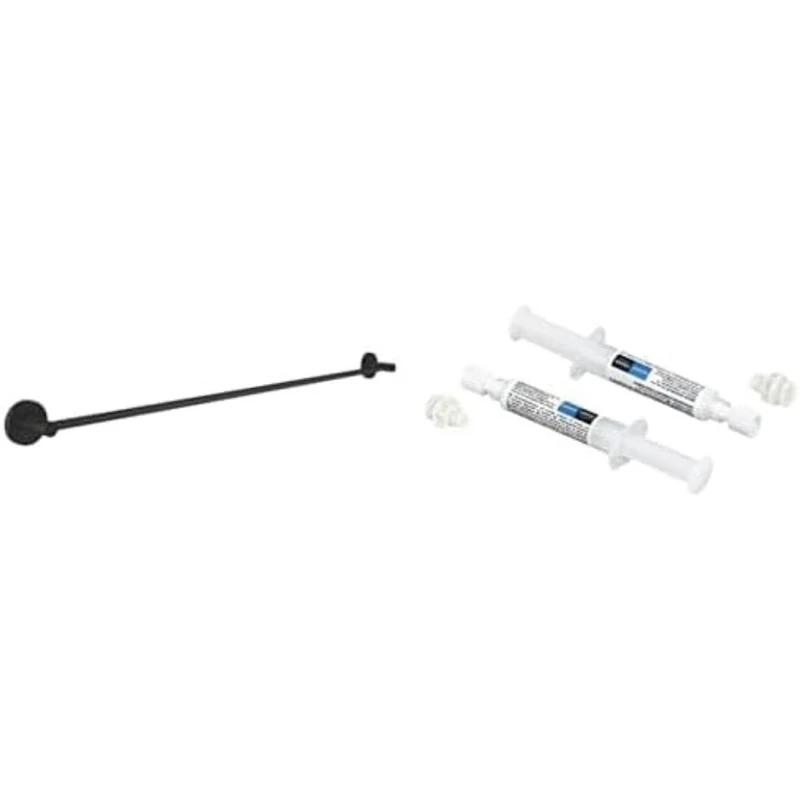 GROHE Start QuickFix Crystal Glass with Holder & A1 QuickGlue (Metal and Glass, Concealed Fastening, Including Screws and Dowels), Size 106 x 99 mm, Matt Black, 411942430