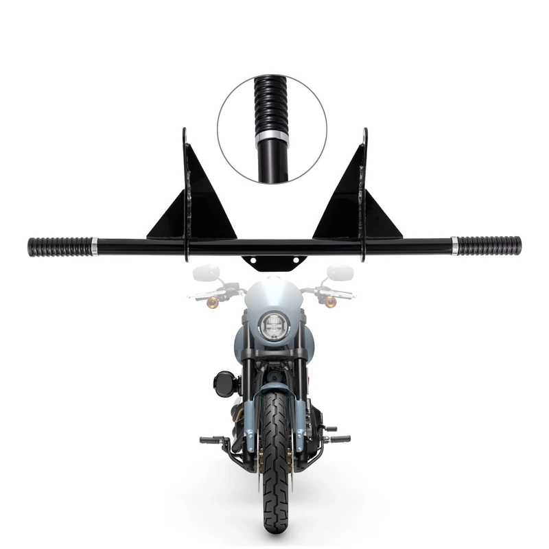 Kinglemc Flat-Out Bar Crash Bar Engine Guard Highway Freeway Bar for Harley Davidson Dyna Fat Bob Low Rider Street Bob Wide Glide Switchback Super Glide Custom 2006-2017 (Gloss Black)