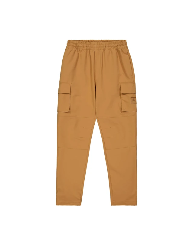 Champion Legacy C-Tech (220404) - Stretch Polyester Woven Elastic Cuff Cargo Tracksuit Trousers, Brown, L Men FW24, Tobacco (TBO), L