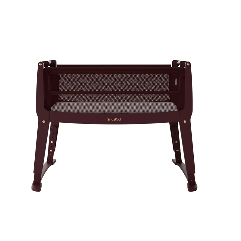 SnuzPod Studio Next to Me Crib - Portable, Lightweight Baby Bed with Zip-Down Wall, 3D Breathable Mattress and 6 Height Settings - Ideal Home and Travel Cot with Wheels, Rome