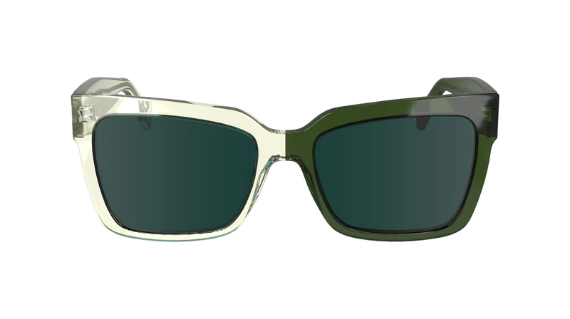 Calvin Klein Jeans Women's Sunglasses CKJ24606S - Crystal To Green with Solid Petrol Lens