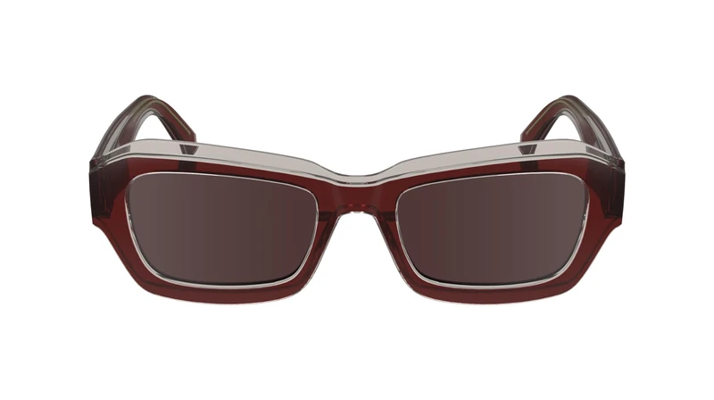 CALVIN KLEIN Jeans Unisex Adult Sunglasses CKJ24608S - Red with Solid Burgundy Lens