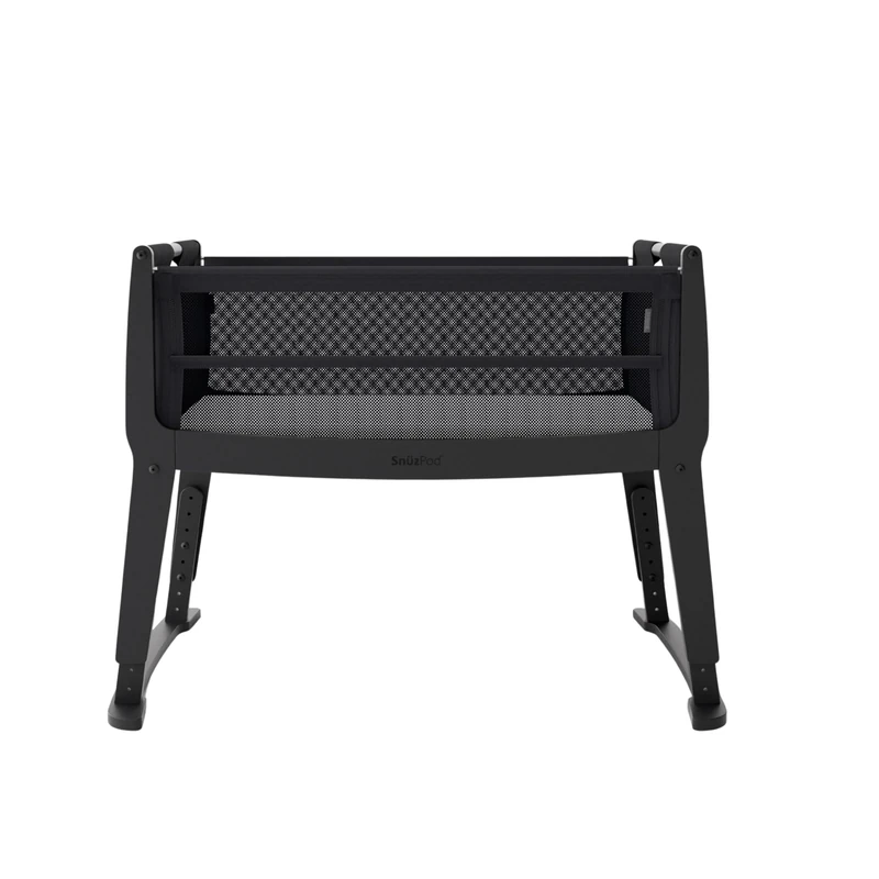 SnuzPod Studio Next to Me Crib - Portable Lightweight Baby Bed with Zip-Down Wall, 3D Breathable Mattress and 6 Height Settings - Ideal Home and Travel Cot with Wheels, Brooklyn