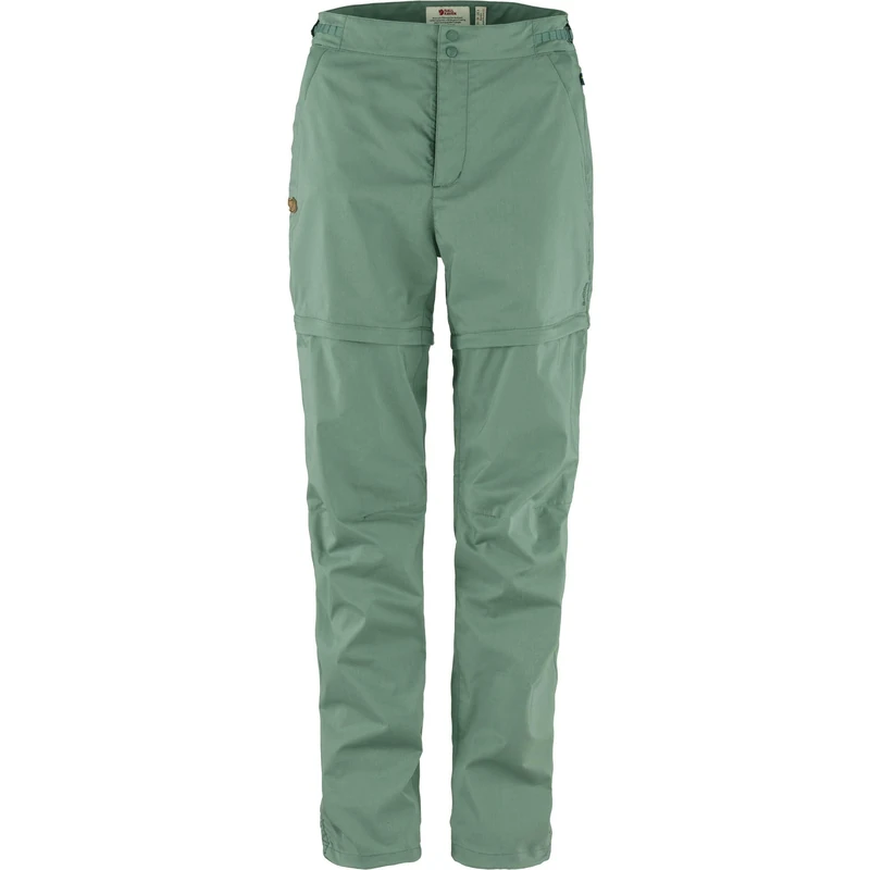 Fjallraven 14200169-614 Abisko Hike Zip-Off TRS W Pants Women's Patina Green Size 48/R