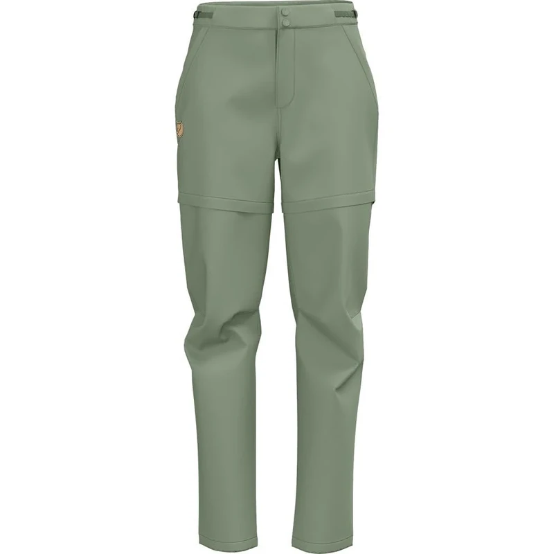 Fjallraven 14200169-614 Abisko Hike Zip-Off TRS W Pants Women's Patina Green Size 44/R