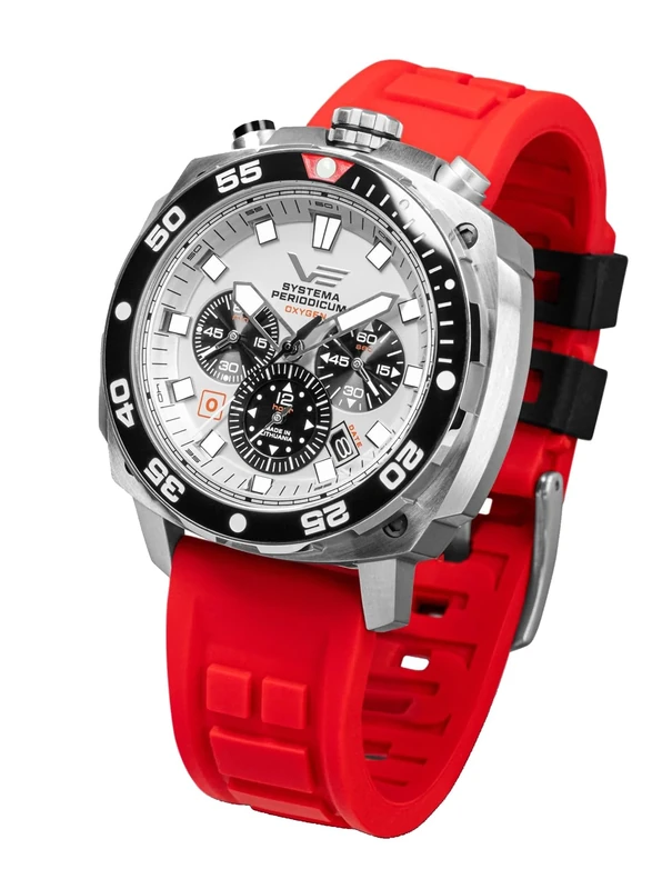 Vostok Europe Systema Periodicum Chronograph 20ATM K1 Men's Quartz Watch Mineral Glass with Interchangeable Strap, Oxygen, Strap Length: