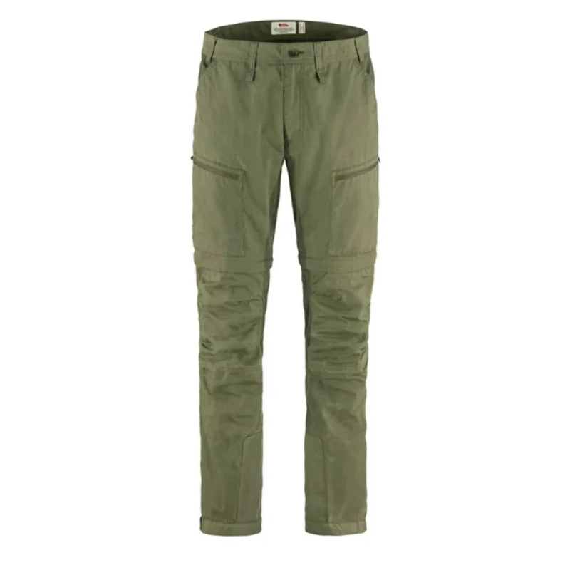 Fjallraven 81535R-620-625 Abisko Lite Trekking Zip-Off M Reg Pants Men's Green-Laurel Green Size 56