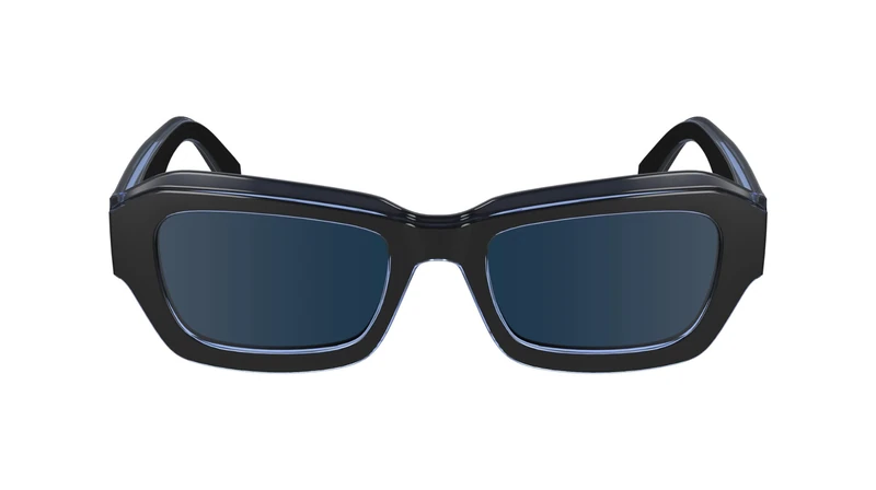 CALVIN KLEIN JEANS Unisex Adult Sunglasses CKJ24608S - Black with Solid Blue Lens