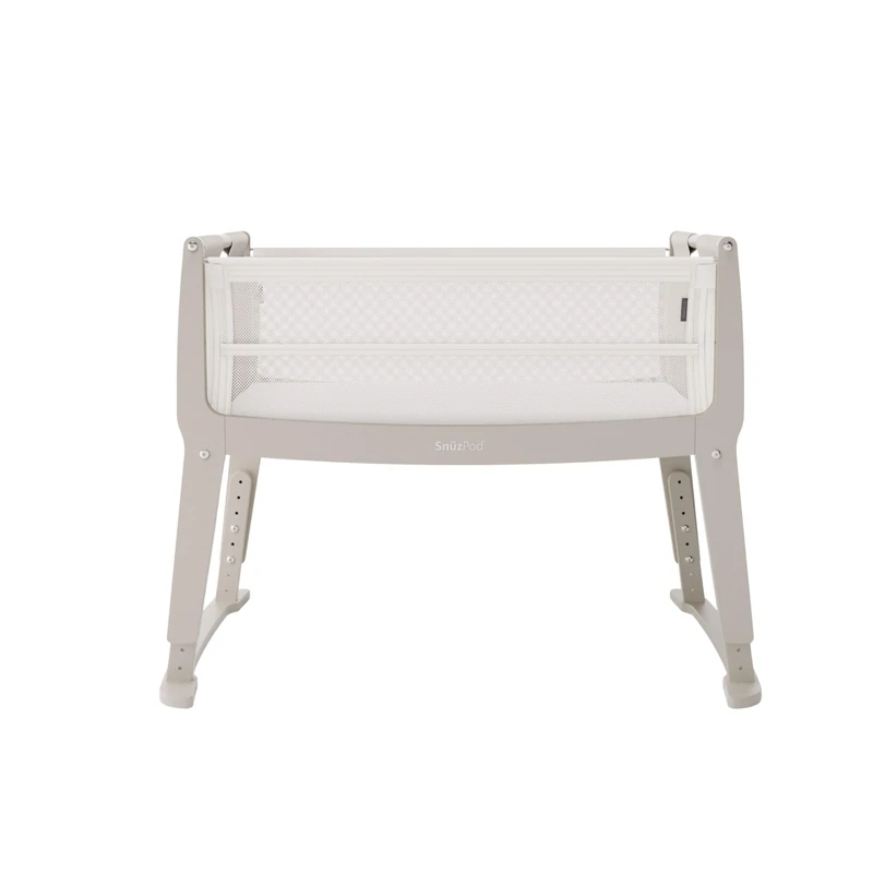 SnuzPod Studio Next to Me Crib - Portable, Lightweight Baby Bed with Zip-Down Wall, 3D Breathable Mattress and 6 Height Settings - Ideal Home and Travel Cot with Wheels, Oslo