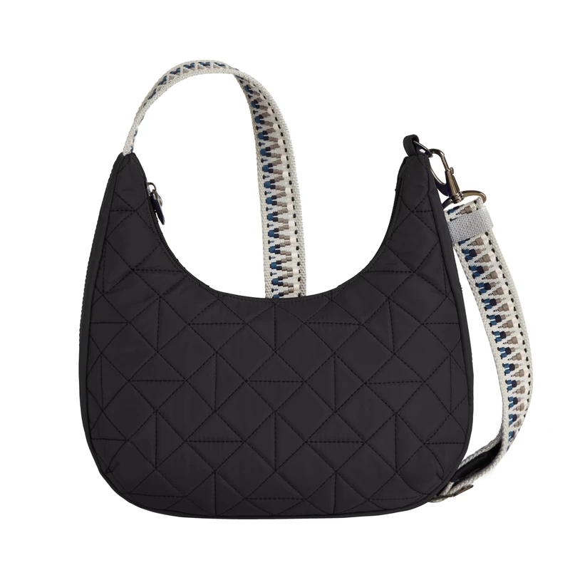 Travelon Unisex's Anti-Theft Boho Slouchy Crossbody, Black, One Size
