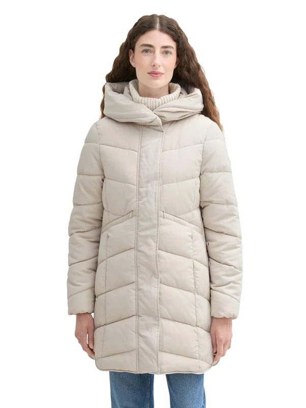 TOM TAILOR Women's 1042914 Jacket, 12365-Dusty Beige, XXL