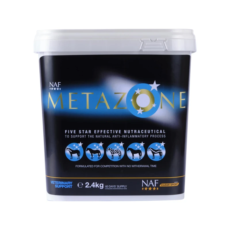 NAF Five Star Metazone Powder 2.4kg – Supports the body’s own anti-inflammatory pathway for Horses – Promotes Comfort, Mobility & Performance – BETA NOPS Accredited