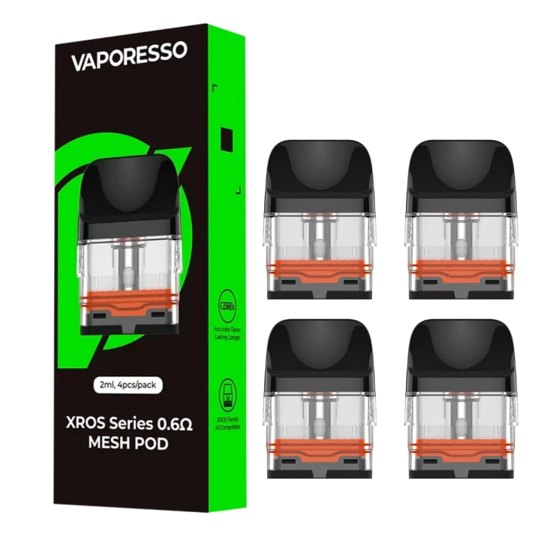 Vaporesso Xros Pods (0.6) - 4 Pack Available in 0.4,0.6,0.8,1.0,1.2Ω Compatible With Vaporesso Range Only - No Nicotine (0.6)